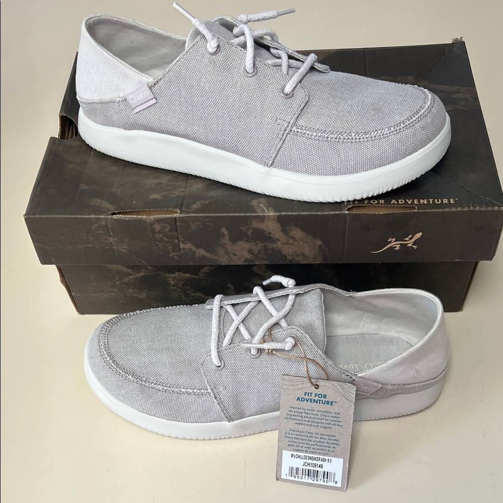 Chaco Women's Light Gray Canvas Sneakers